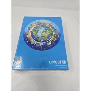 RARE 2009 UNICEF  Round 500 Jigsaw Puzzle Around The World By Stephen Waterhouse
